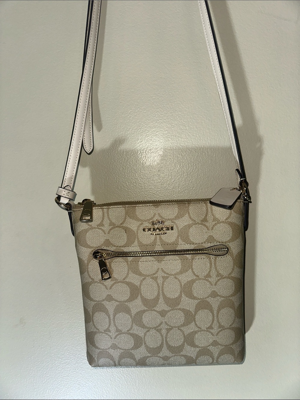Coach Chalk Crossbody bag with Leather Trim